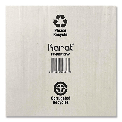 Corrugated Paper Boxes, 12 x 12 x 1.97, White/Brown, 50/Carton