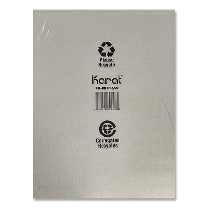 Corrugated Paper Boxes, 16 x 16 x 1.97, White/Brown, 50/Carton