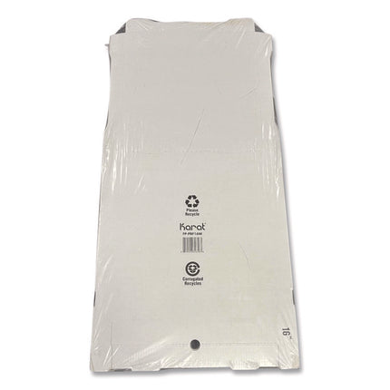 Corrugated Paper Boxes, 16 x 16 x 1.97, White/Brown, 50/Carton