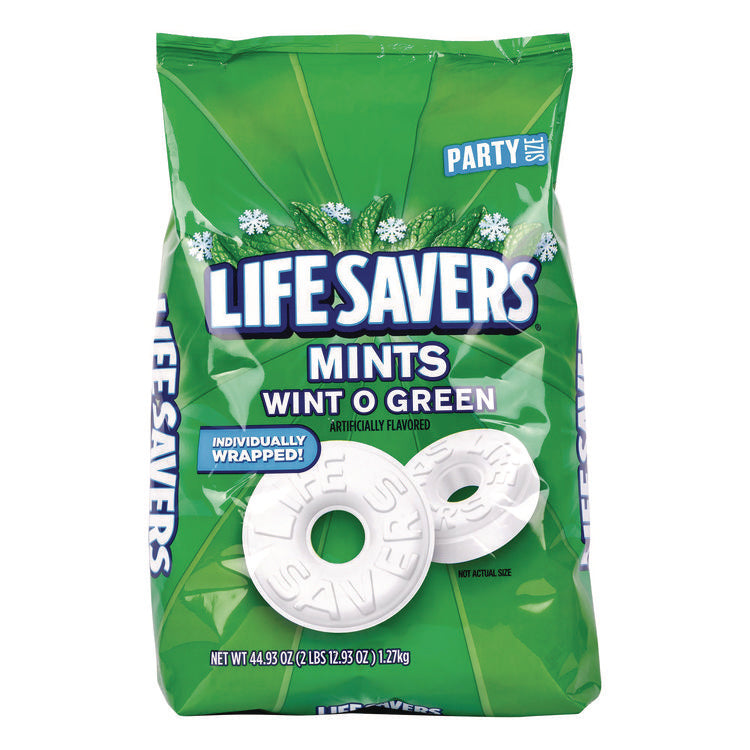 Hard Candy Mints, Party Size, Wint-O-Green, Individually Wrapped, 44.93 oz Bag