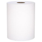 Universal 100% Recycled Fiber Hard Roll Paper Towels, 1-Ply, 8" x 800 ft, White, 6 Rolls/Carton