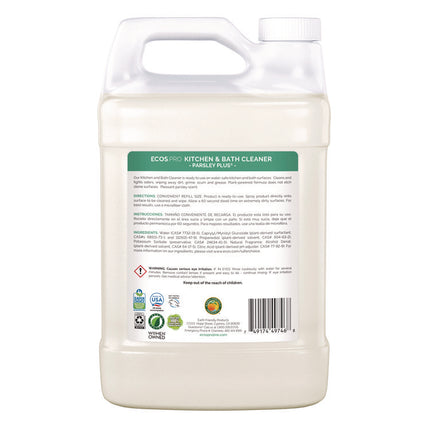 Parsley Plus All-Purpose Kitchen and Bathroom Cleaner, Herbal Scent, 1 gal Bottle, 4/Carton