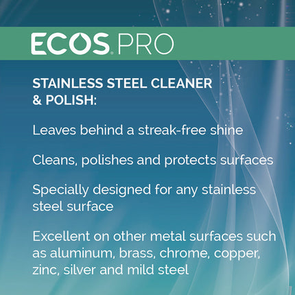 Stainless Steel Cleaner and Polish, Free and Clear Scent, 32 oz Spray Bottle, 6/Carton