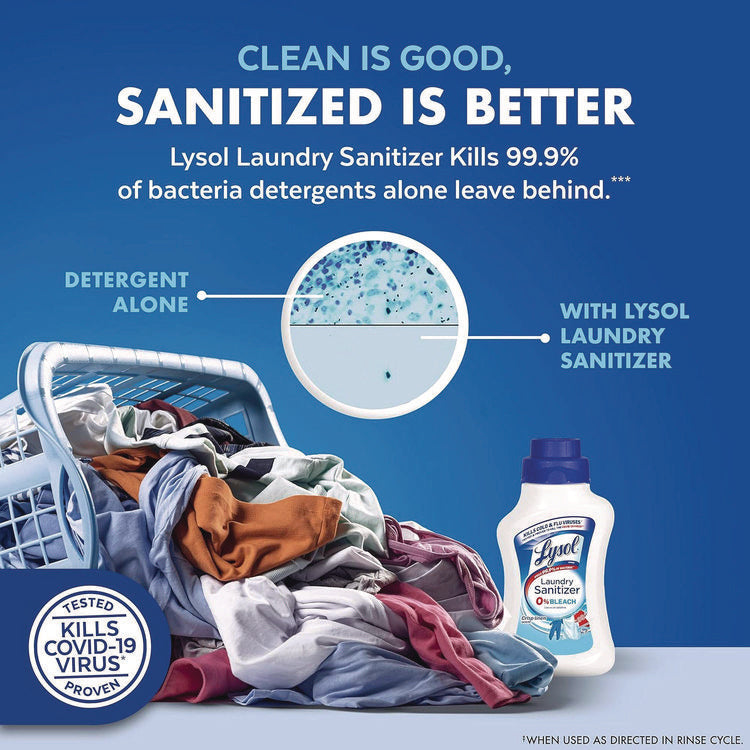 Laundry Sanitizer, Crisp Linen Scent, 21 oz Bottle, 6/Carton