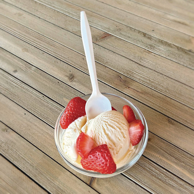 Mediumweight Polypropylene Cutlery, Spoon, 5.31", Plastic, White, 1,000/Carton