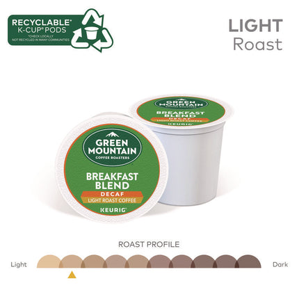 Breakfast Blend Decaf Coffee K-Cups, 96/carton