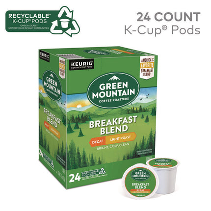 Breakfast Blend Decaf Coffee K-Cups, 96/carton