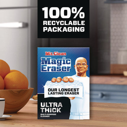 Magic Eraser, Ultra-Thick, 4.6" x 2.3", 1.2" Thick, White, 5/Pack, 2 Packs/Carton