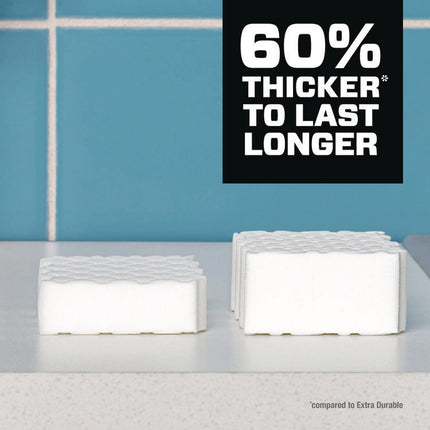 Magic Eraser, Ultra-Thick, 4.6" x 2.3", 1.2" Thick, White, 5/Pack, 2 Packs/Carton