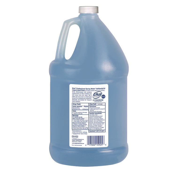 Antibacterial Liquid Hand Soap, Spring Water Scent, 1 gal, 4/Carton
