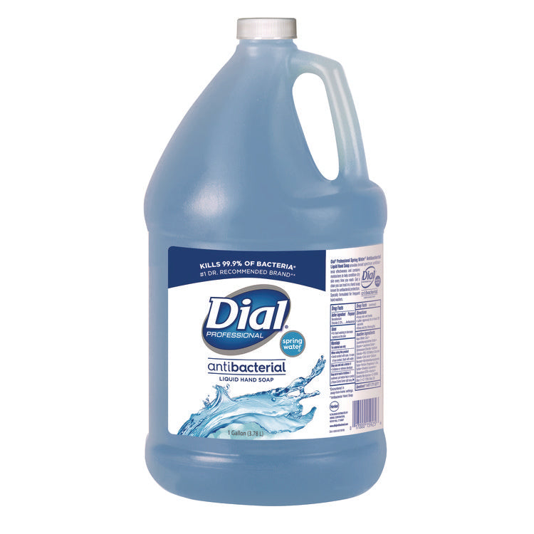 Antibacterial Liquid Hand Soap, Spring Water Scent, 1 gal, 4/Carton
