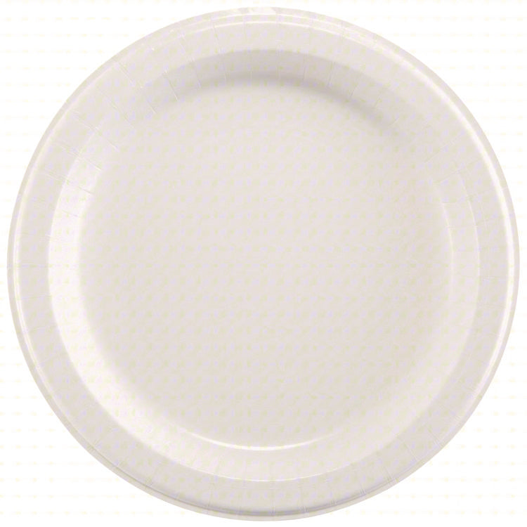 Heavy-Weight Paper Plates, 10" dia, White, 125/Pack, 4 Packs/Carton