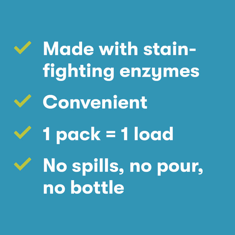 Laundry Detergent Packs, Free and Clear, 40/Pack