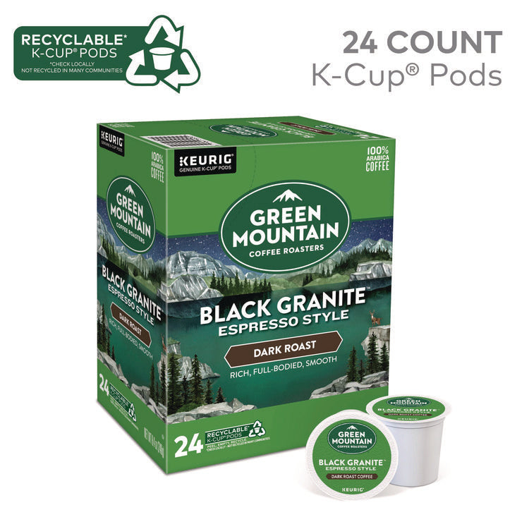 Black Granite Espresso Style K-Cups, 24/Box