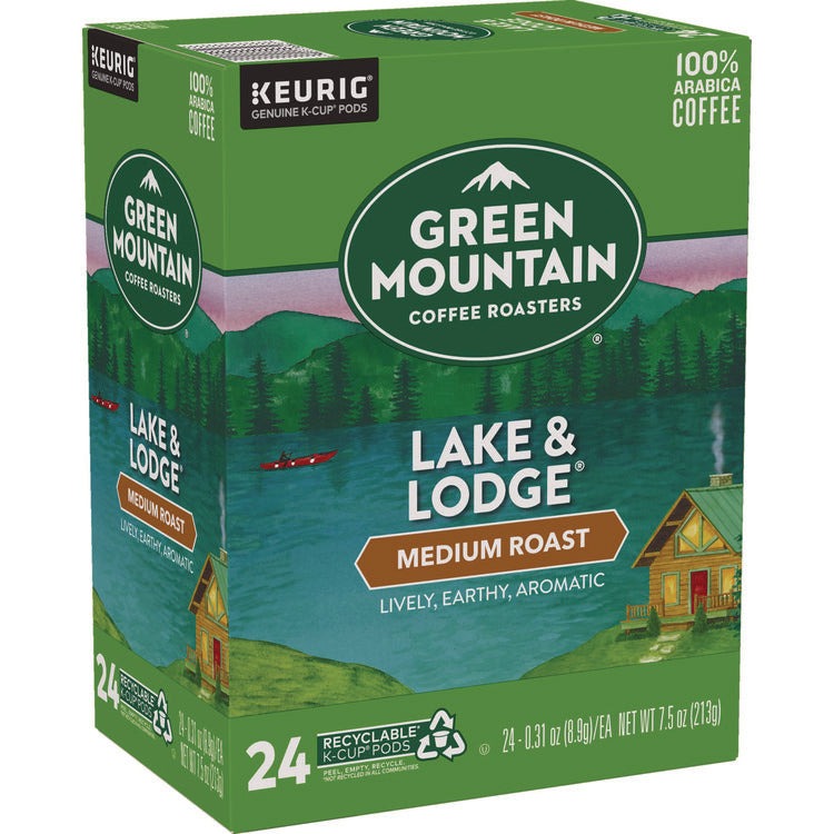 Lake And Lodge Coffee K-Cups, Medium Roast, 24/box