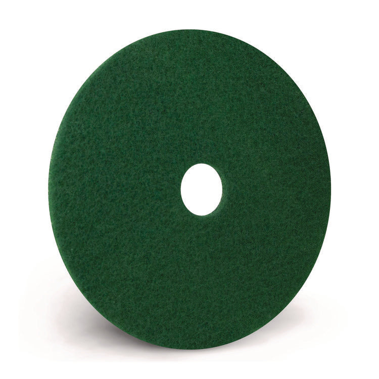 Scrubbing Pads, 13", Green, 5/Carton