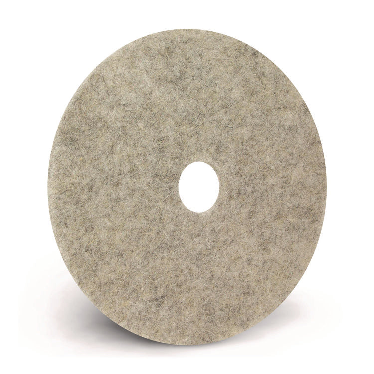 Porko Plus Burnishing Pads, 20" Diameter, Brown, 5/Carton