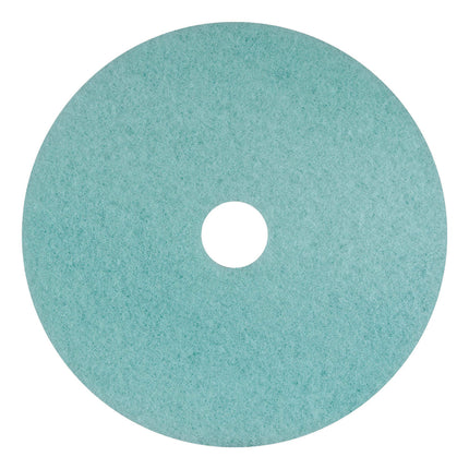 Luster Lite Burnishing Pads, 20" Diameter, Sky Blue, 5/Carton