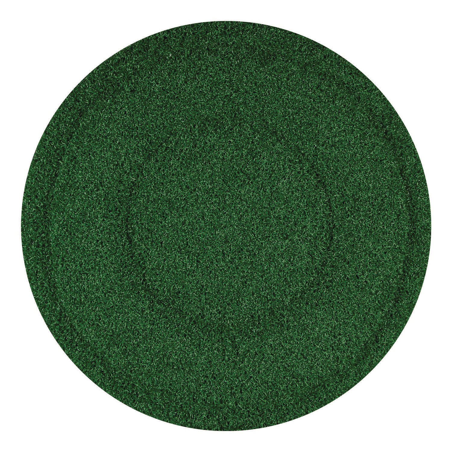 TurfScrub Brush Floor Pad, 20" Diameter, Green, 4/Carton