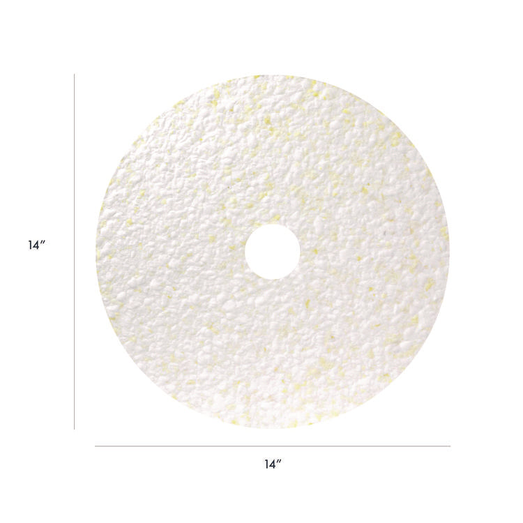 Toro Floor Pad, 14" Diameter, White/Brown/Yellow, 2/Carton