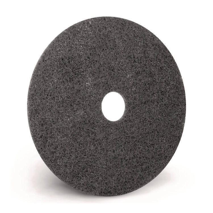 Titan Stripping Pad, 20" Diameter, Gray, 5/Carton