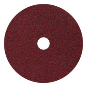 Black Diamond 400 Heavy-Duty Cleaning Pad, 20" Diameter, 400 Grit, Black/Red, 2/Carton