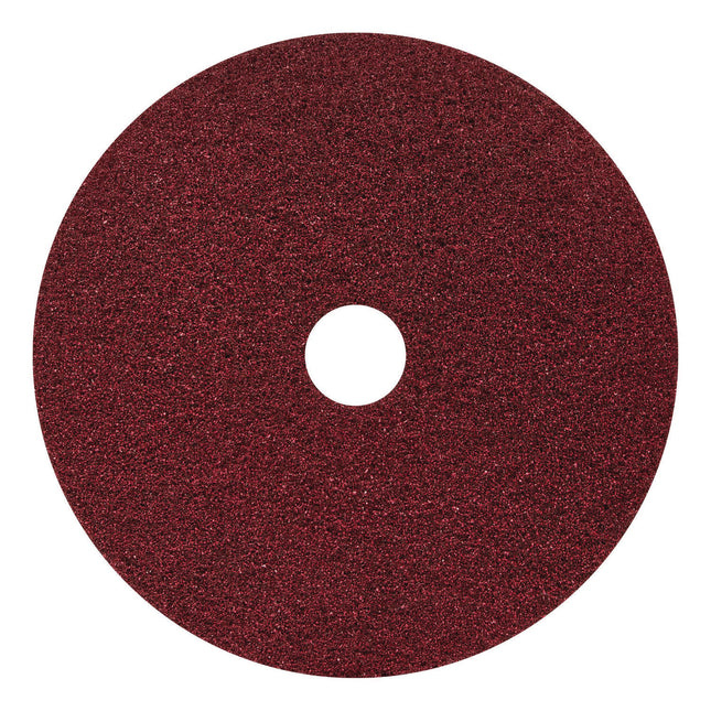 Black Diamond 400 Heavy-Duty Cleaning Pad, 20" Diameter, 400 Grit, Black/Red, 2/Carton