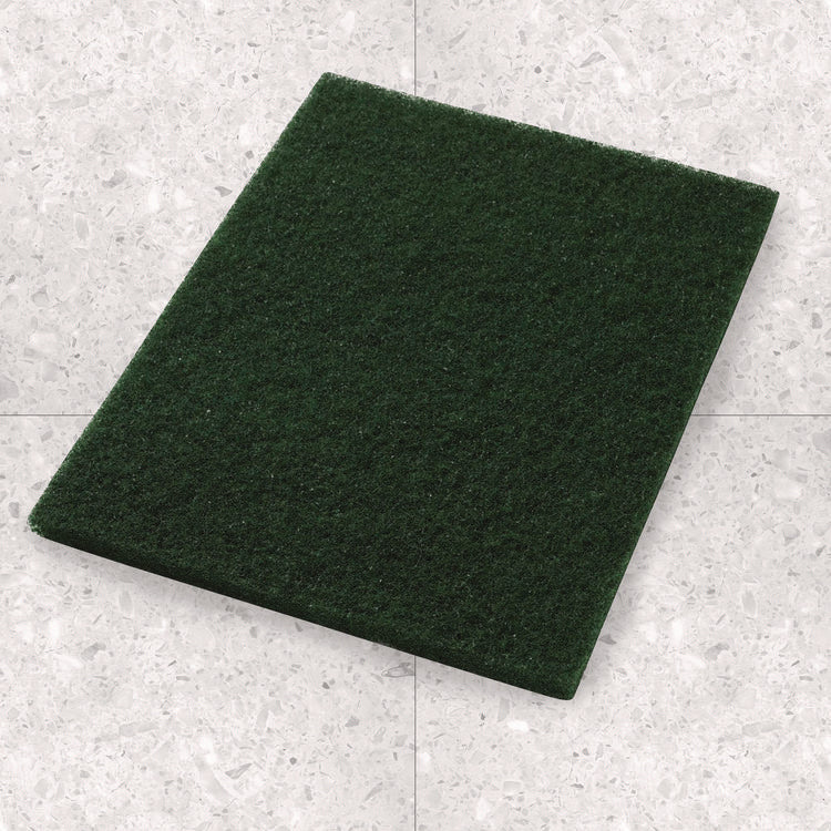 Scrubbing Pads, 14 x 28, Green, 5/Carton