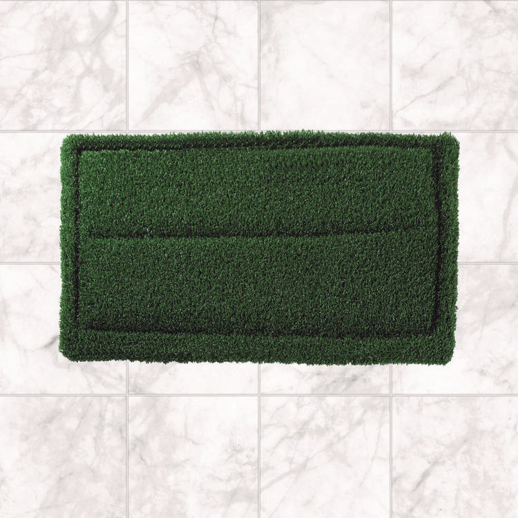 TurfScrub Brush Floor Pad, 14 x 20, Green, 4/Carton