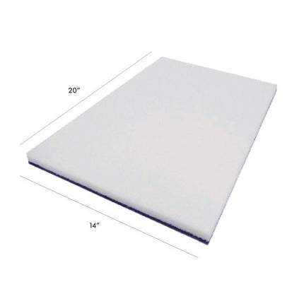 XTRACT Melamine Floor Pad, 14 x 20, White/Brown, 5/Carton