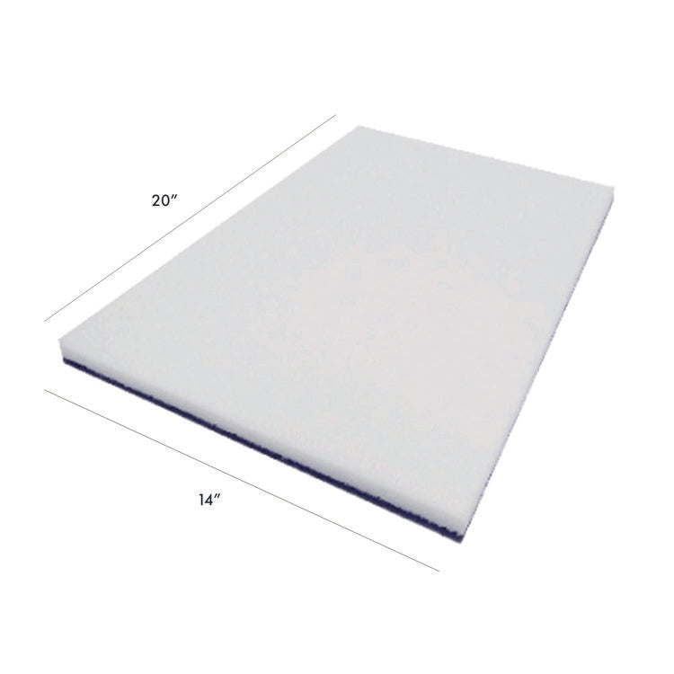 XTRACT Melamine Floor Pad, 14 x 20, White/Brown, 5/Carton