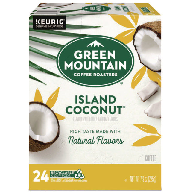 Island Coconut Coffee K-Cup Pods, 24/Box