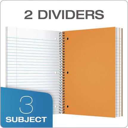 Coil-Lock Wirebound Notebook, 3-Hole Punch, 3-Subject, Legal Rule, Randomly Assorted Covers (Set 2), (120) 10.5 x 8 Sheets