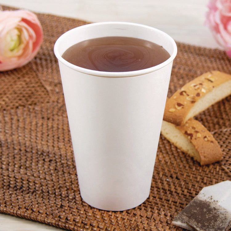 Thermoguard Insulated Paper Hot Cups, 16 oz, White Sustainable Forest Design, 600/Carton