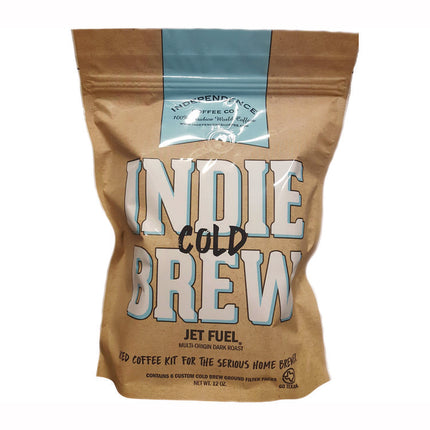 Indie Cold Brew Jet Fuel Coffee Filter Pack, 12 oz Bag