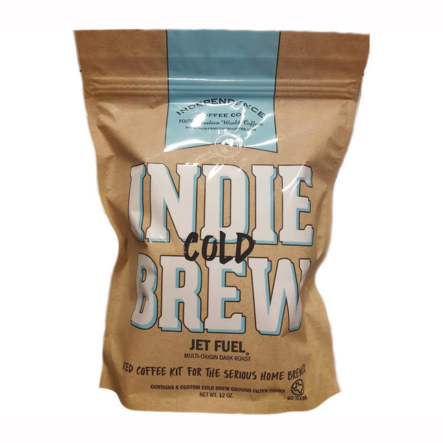 Indie Cold Brew Jet Fuel Coffee Filter Pack, 12 oz Bag