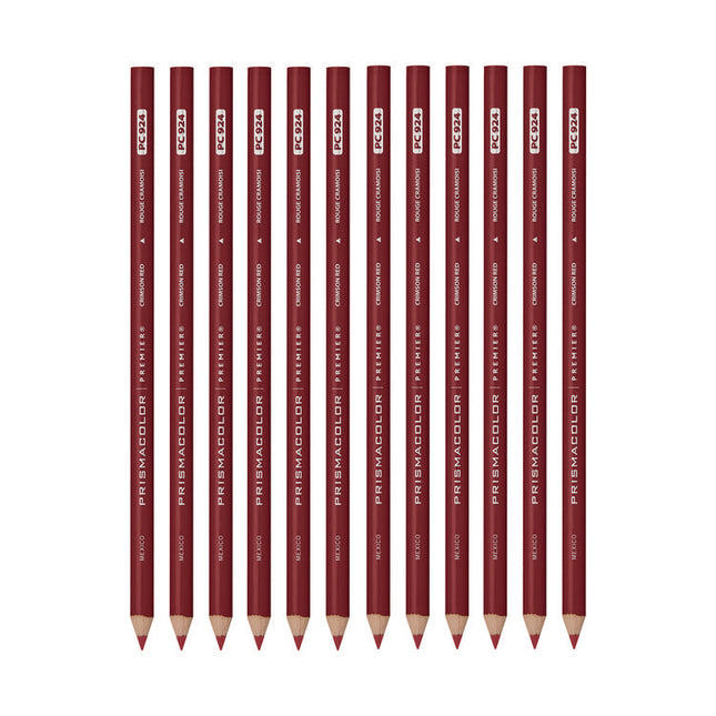 Premier Colored Pencil, Crimson Red Lead, Crimson Red Barrel, 12/Pack