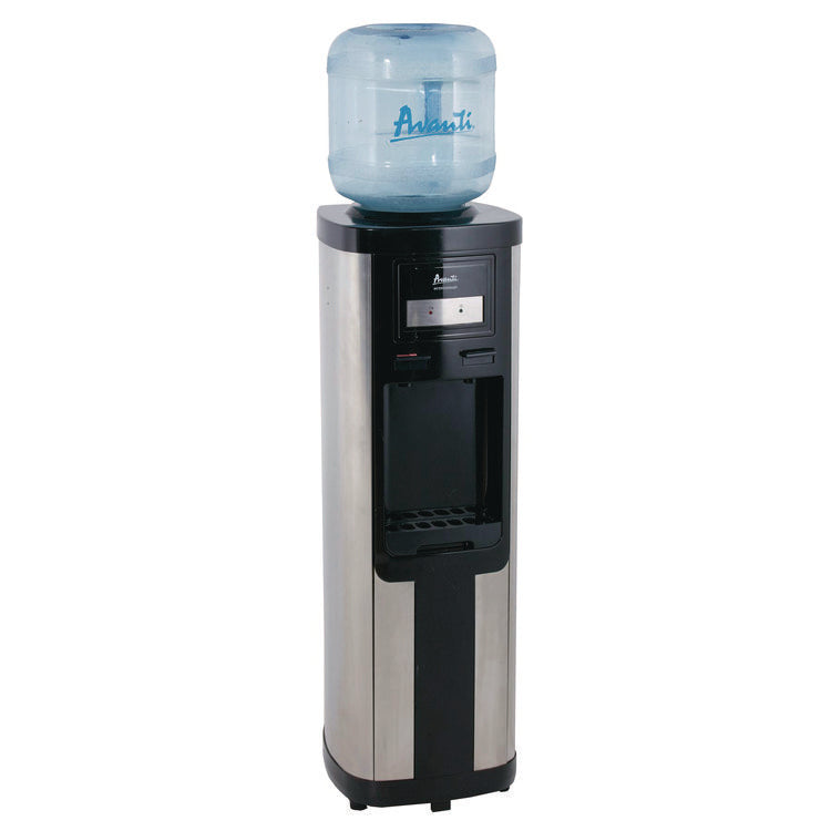 Hot and Cold Water Dispenser, 3-5 gal, 13 dia x 38.75 h, Stainless Steel