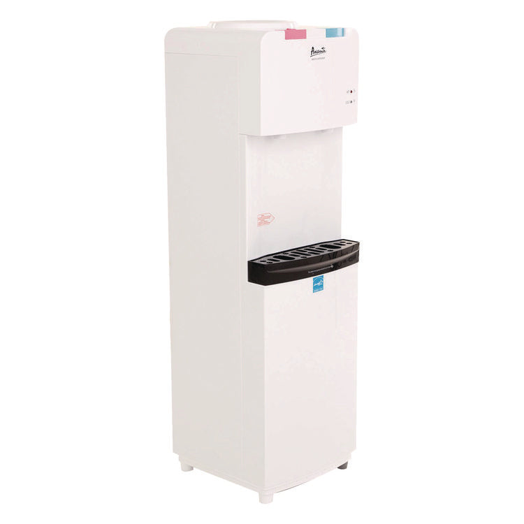 Hot And Cold Water Stand Up Dispenser, 3-5 Gal, 11 X 12 X 36, White