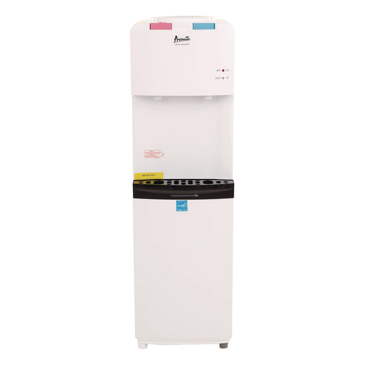 Hot And Cold Water Stand Up Dispenser, 3-5 Gal, 11 X 12 X 36, White