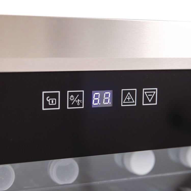 3 Cu. Ft. Refrigerator/beverage Cooler, 18.75 X 19.5 X 33.75, Black/stainless Steel Framed Glass Door