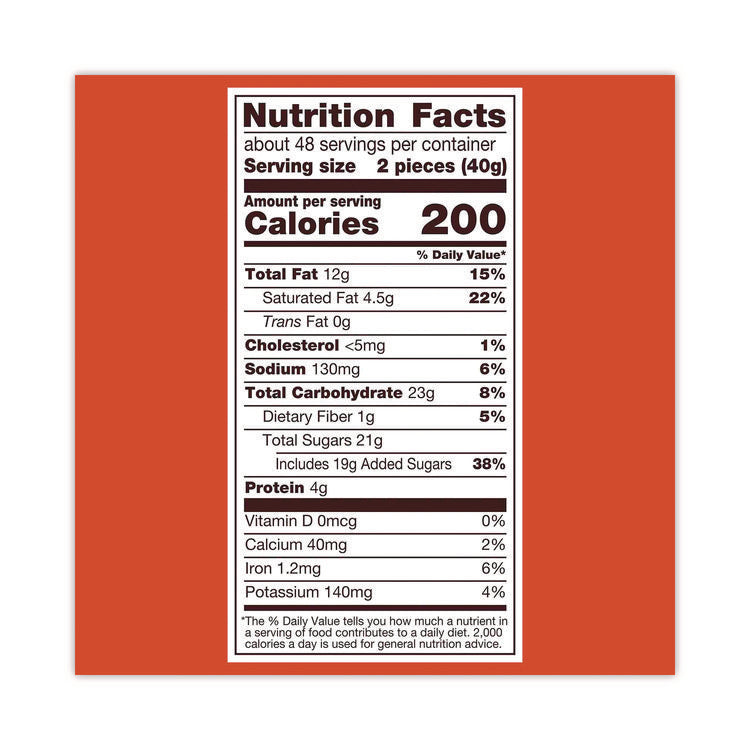 Snack Size Peanut Butter Cups, 19.5 oz Bag, 2 Bags/Carton
