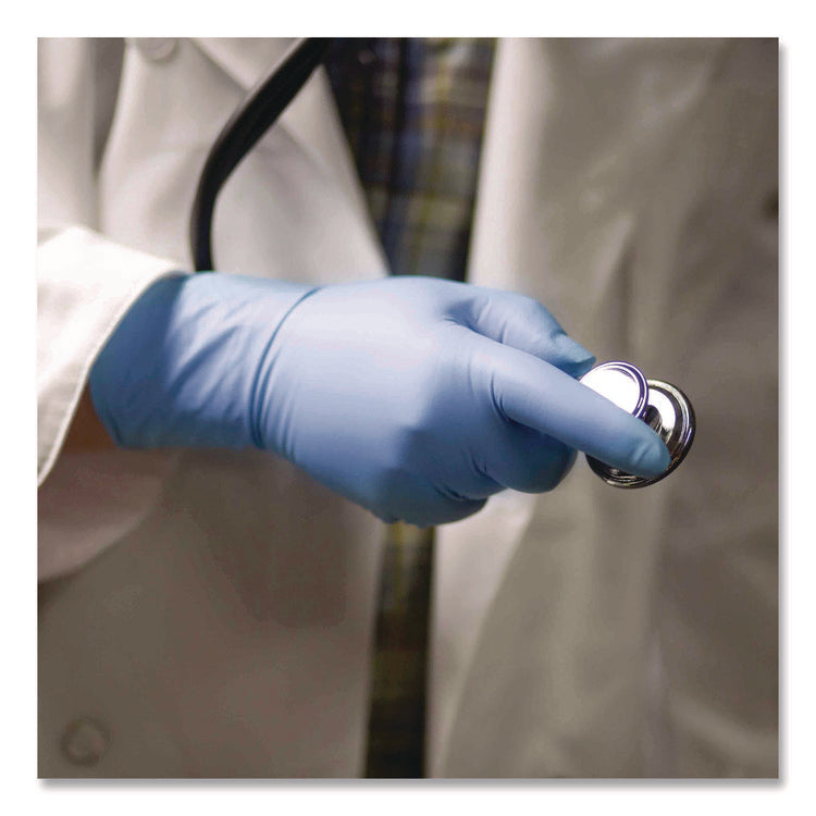 Blue Nitrile Exam Gloves, Powder-Free, Large, Blue, 8 mil, 50/Box, 10 Boxes/Carton