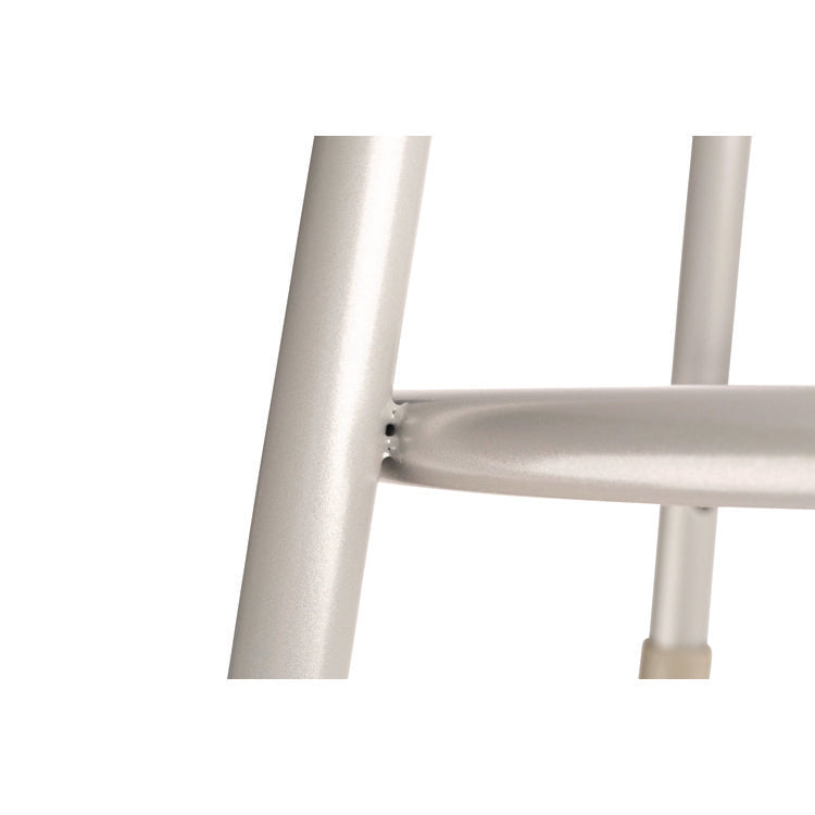6400 Series Fixed Height Heavy Duty Vinyl Padded Steel Stool, Backless, Supports 500 lb, 24" Seat Height, Gray Seat/Base