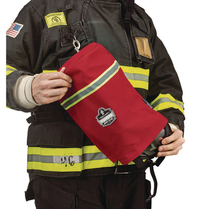 Arsenal 5082 SCBA Mask Bag with Hook-and-Loop Closure, Fleece Lining, 8.5 x 8.5 x 14, Red