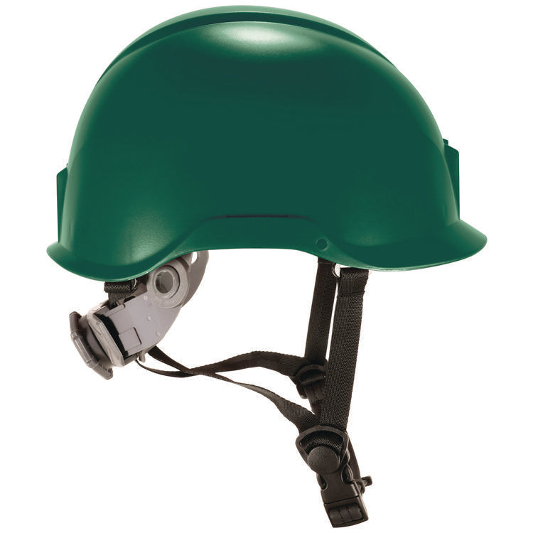 Skullerz 8976 Class E Safety Helmet, 6-Point Ratchet Suspension, Green,