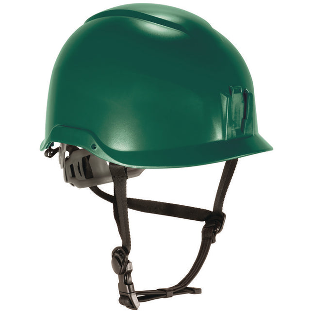 Skullerz 8976 Class E Safety Helmet, 6-Point Ratchet Suspension, Green,