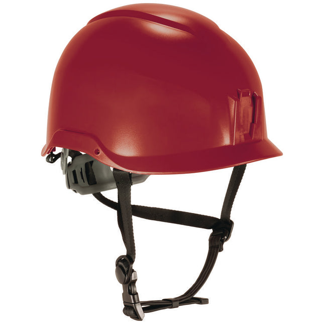 Skullerz 8976 Class E Safety Helmet, 6-Point Ratchet Suspension, Red