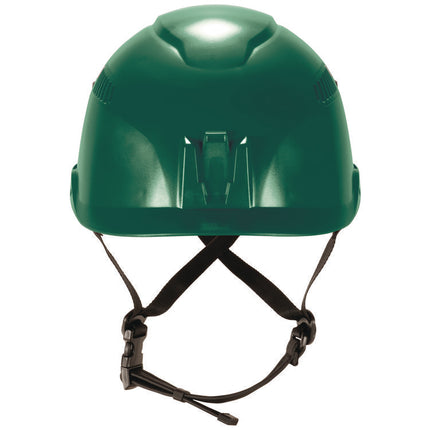 Skullerz 8977 Class C Safety Helmet with Adjustable Venting, 6-Point Ratchet Suspension, Green
