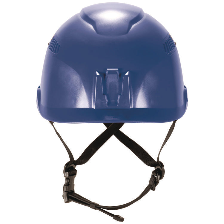 Skullerz 8977 Class C Safety Helmet with Adjustable Venting, 6-Point Ratchet Suspension, Blue